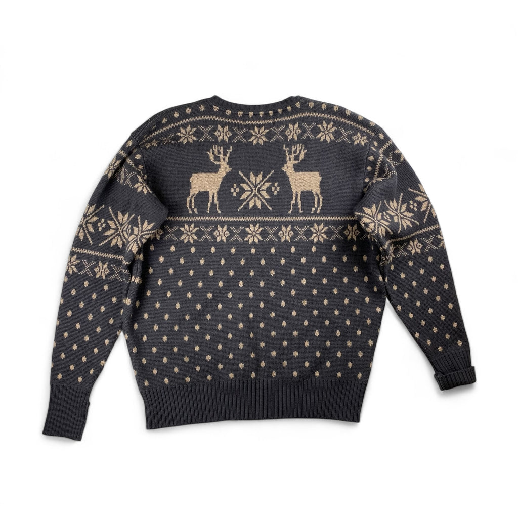 VINTAGE 赤三ツ星 RRL ダブルアールエル / ノルディック セーター ニット トナカイ SIZE：L