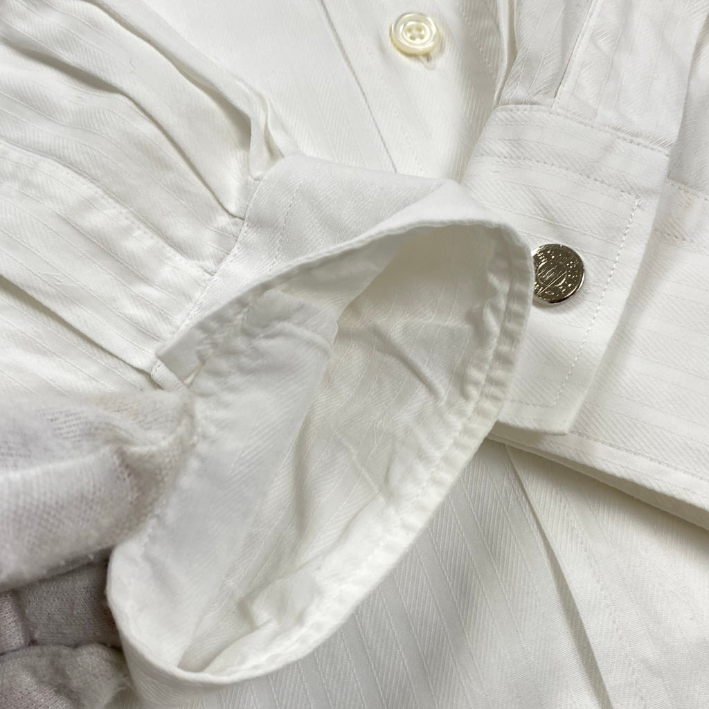 HERMES エルメス / ドビーストライプ シャツ セリエボタン MADE IN FRANCE SIZE:42(L程度)