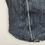 DIESEL ディーゼル / 00sライダースフェードデニムベスト SIZE:M