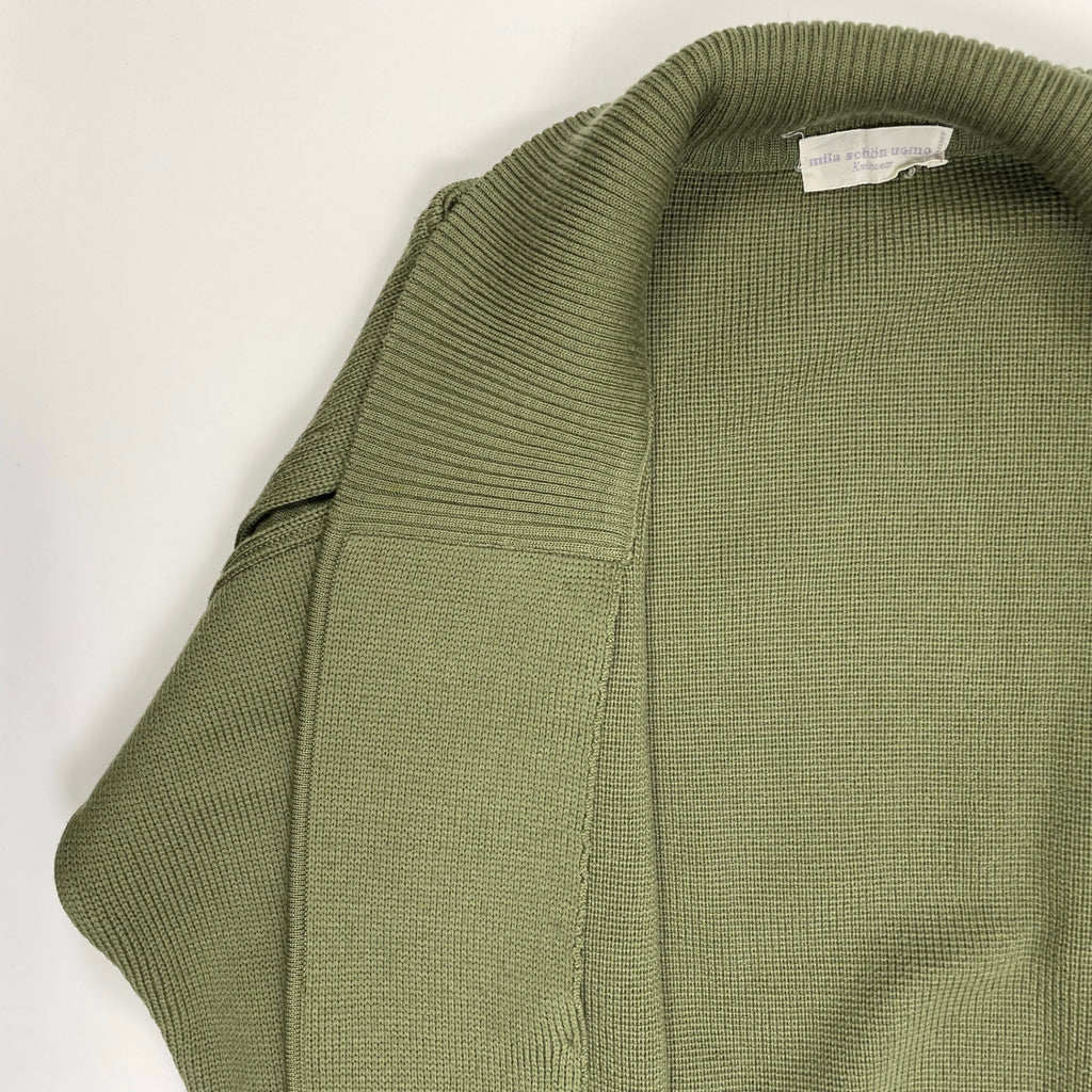 mila schon UOMO ミラショーン ウオモ / VINTAGE エンブレムニットジャケット MADE IN ITALY SIZE:M