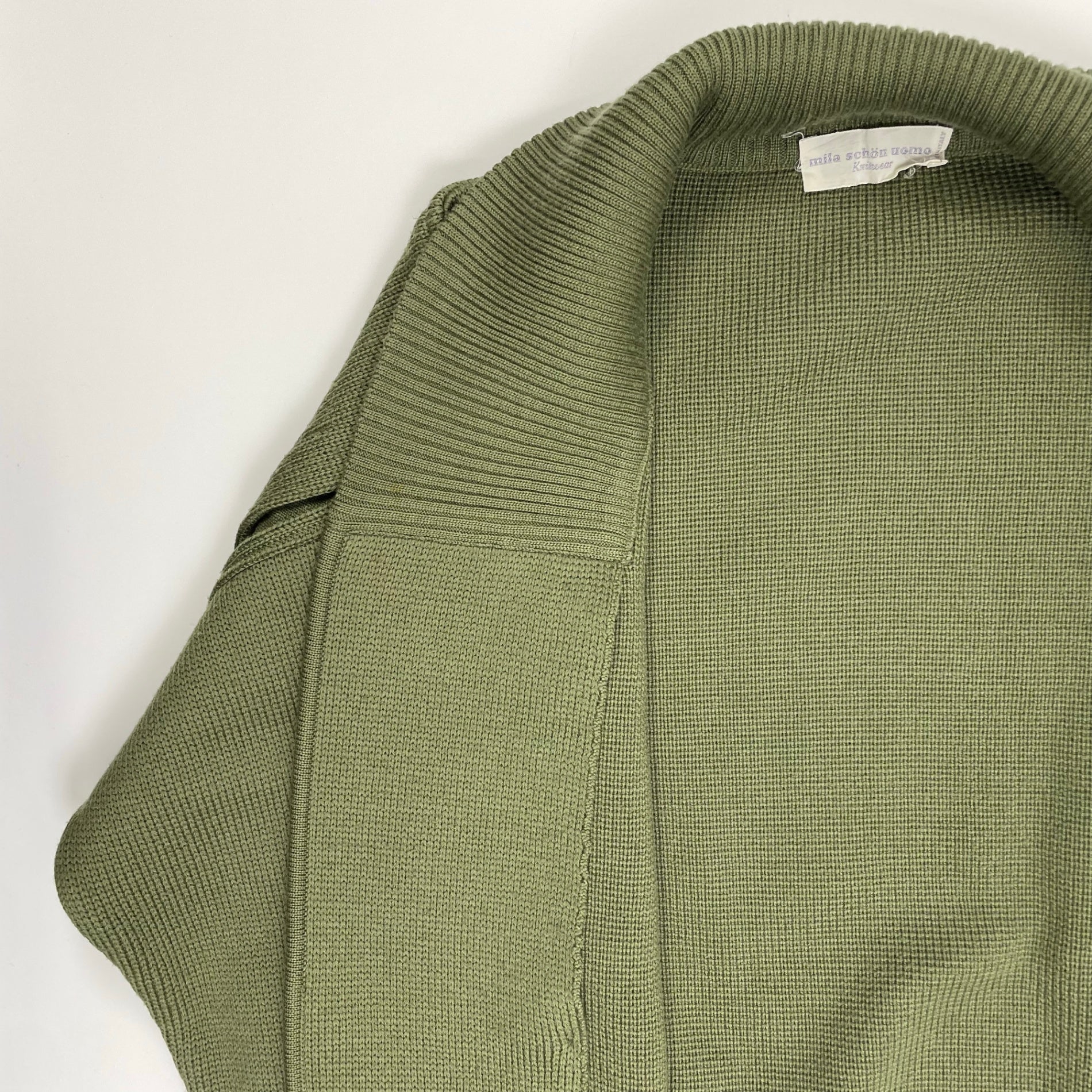 mila schon UOMO ミラショーン ウオモ / VINTAGE エンブレムニットジャケット MADE IN ITALY SIZE:M