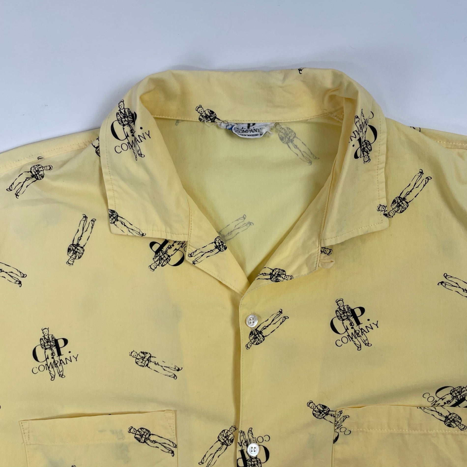 C.P. COMPANY / 8-90s オープンカラーロゴシャツ SIZE:L程度 – BAUM