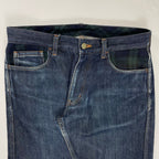COMME des GARCONS HOMME / 11SS ブラックウォッチ切替デニムパンツ SIZE:XS