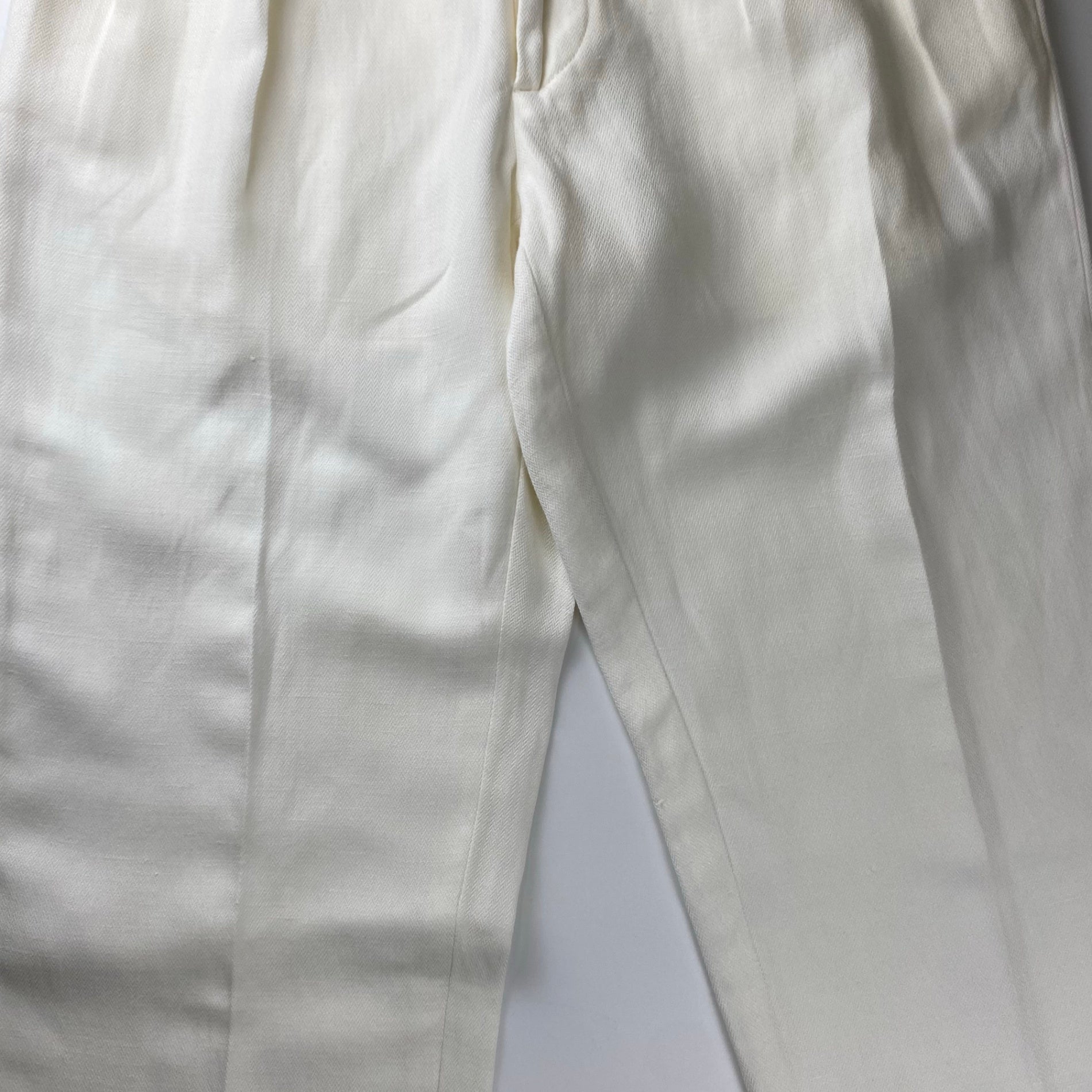 Ralph Lauren Purple Label ラルフローレン パープルレーベル / 2タック ヘリンボーン スラックス MADE IN ITALY コットン×リネン SIZE：W28