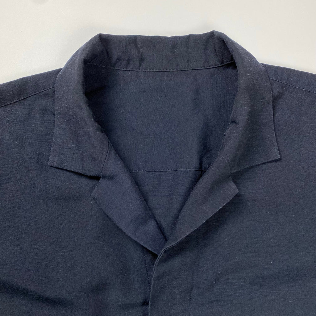 IM MEN ISSEY MIYAKE アイムメン イッセイミヤケ / HYBRID SHIRT オープンカラーシャツ 半袖 ネイビー SIZE:3