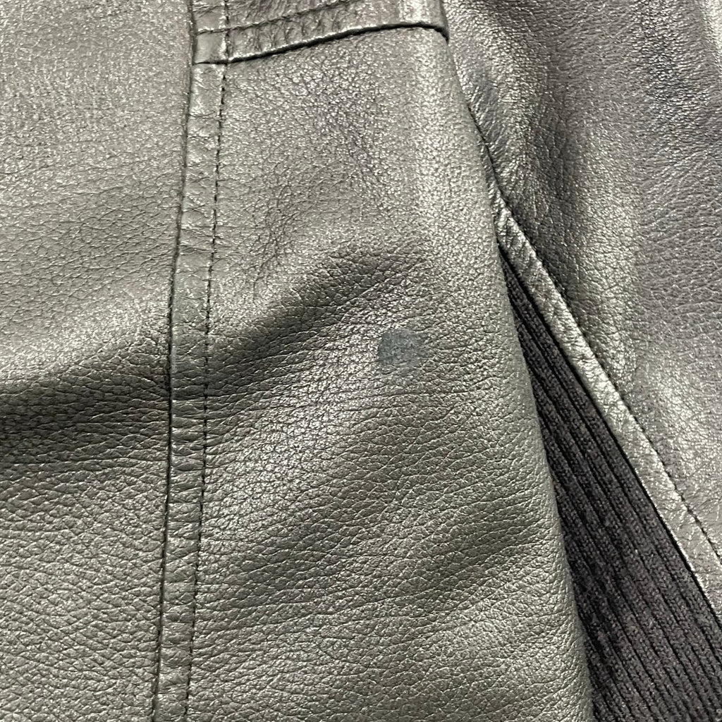 HELMUT LANG / アシンメトリーレザーフーディ 09年製 SIZE:S