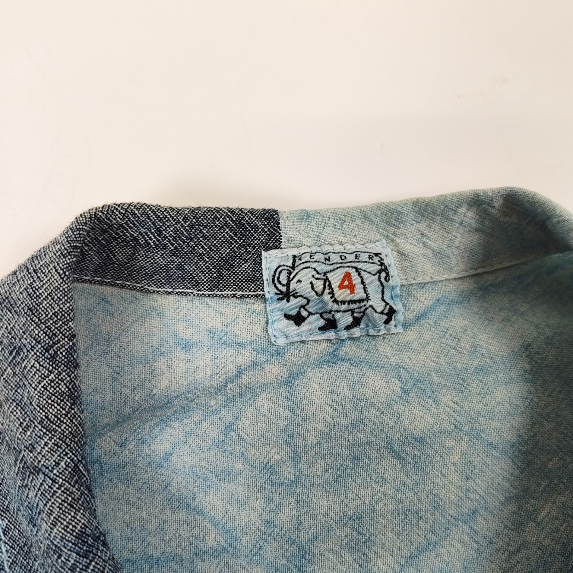 TENDER / Bound Hem Split Tail Shirt インディゴ 参考定価：42,000+tax SIZE:4