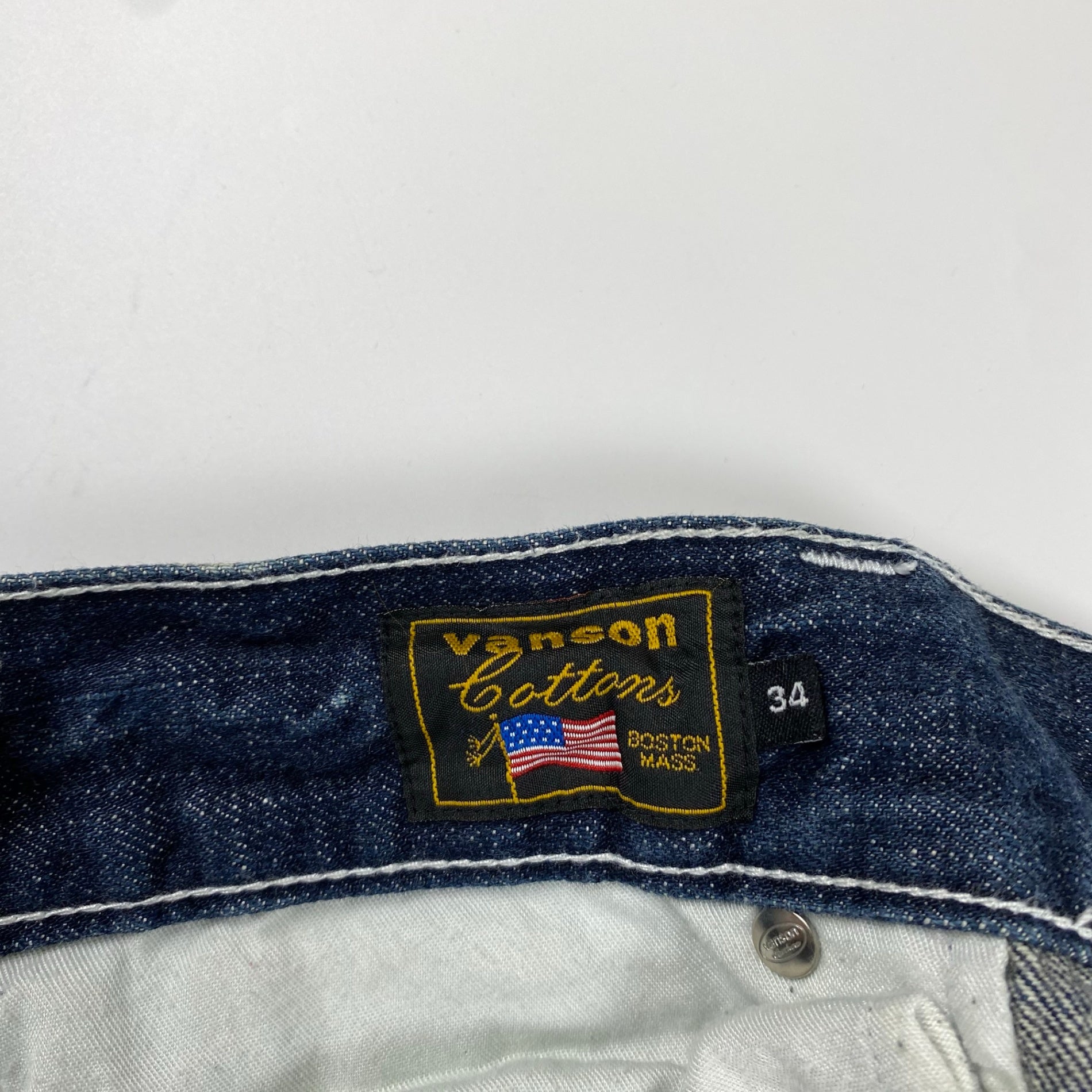 vanson × 「クローズ」武装戦線 / スカル刺繍デニムパンツ インディゴ THE FRONT OF ARMAMENT SIZE：W34