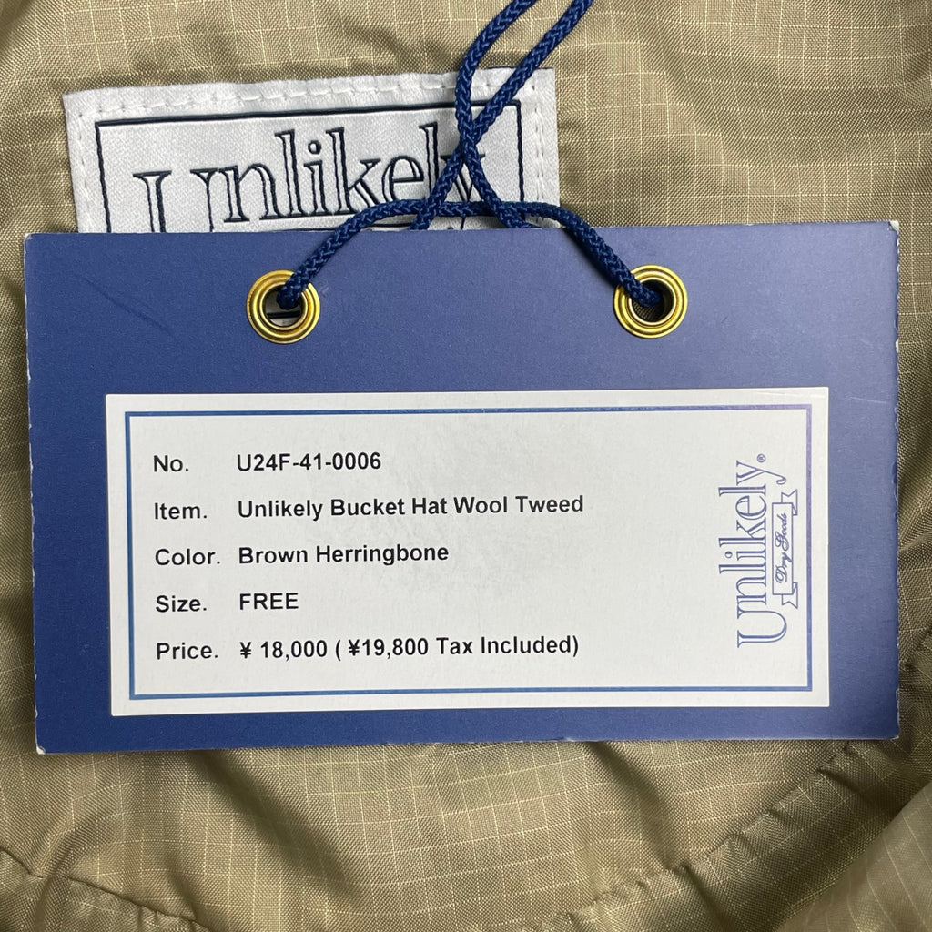 Unlilkely アンライクリー / Bucket Hat Wool Tweed ハット 24AW 参考定価：18,000+tax SIZE:FREE