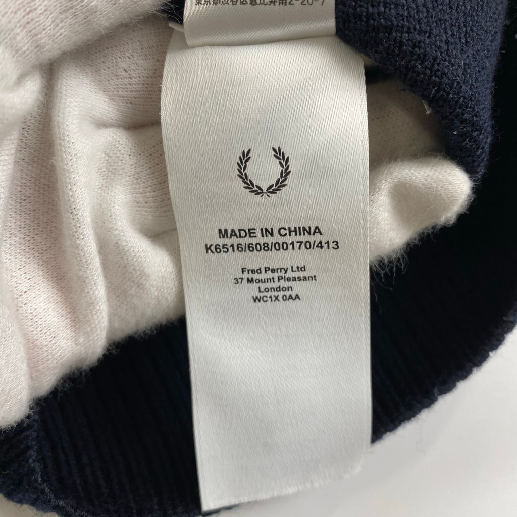 FRED PERRY フレッドペリー / スリーブロゴ ジャガードロゴニット SIZE:M