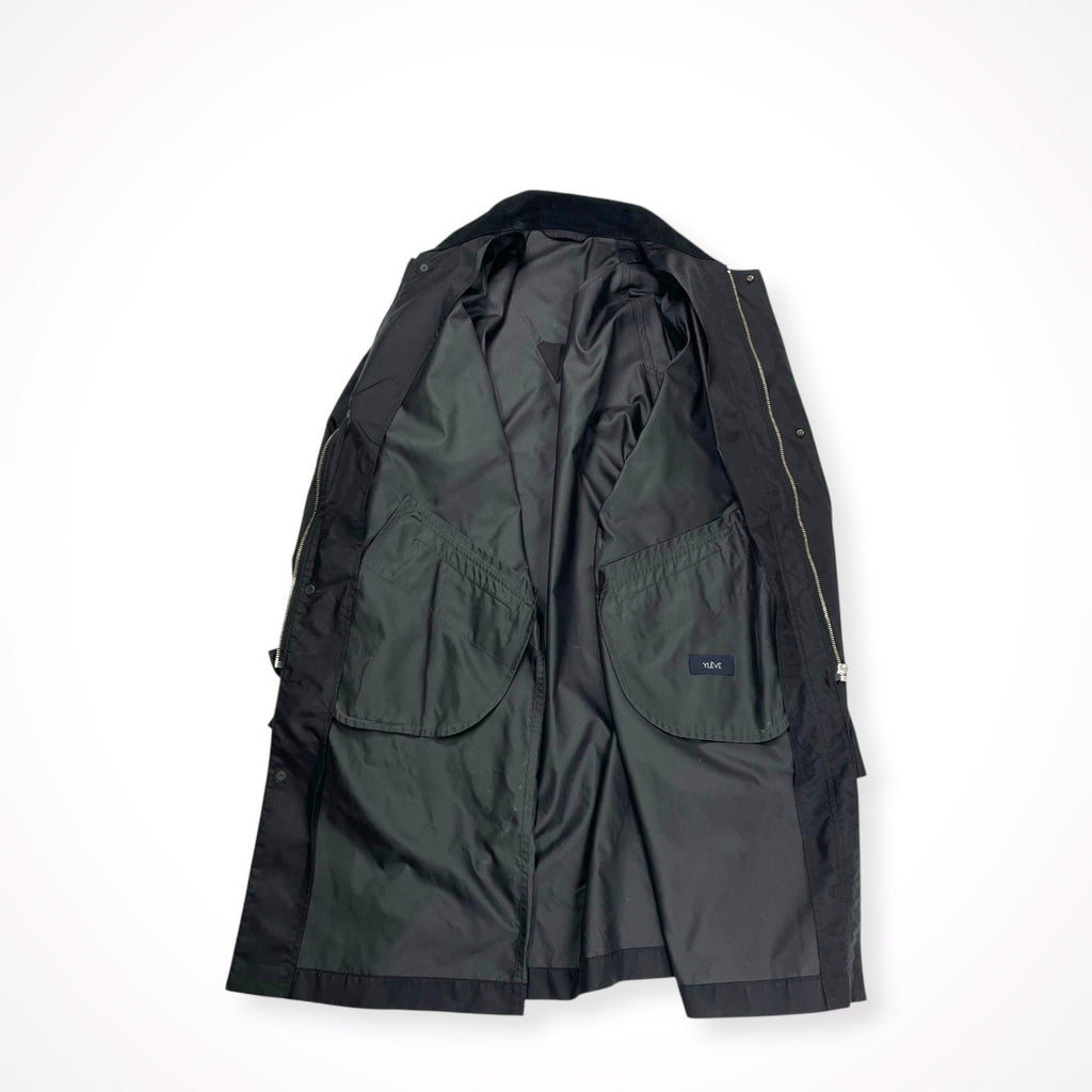YLEVE / CYCLE NYLON WATER REPELLENT CLOTH COAT コーデュロイ襟ナイロンコート SIZE:5