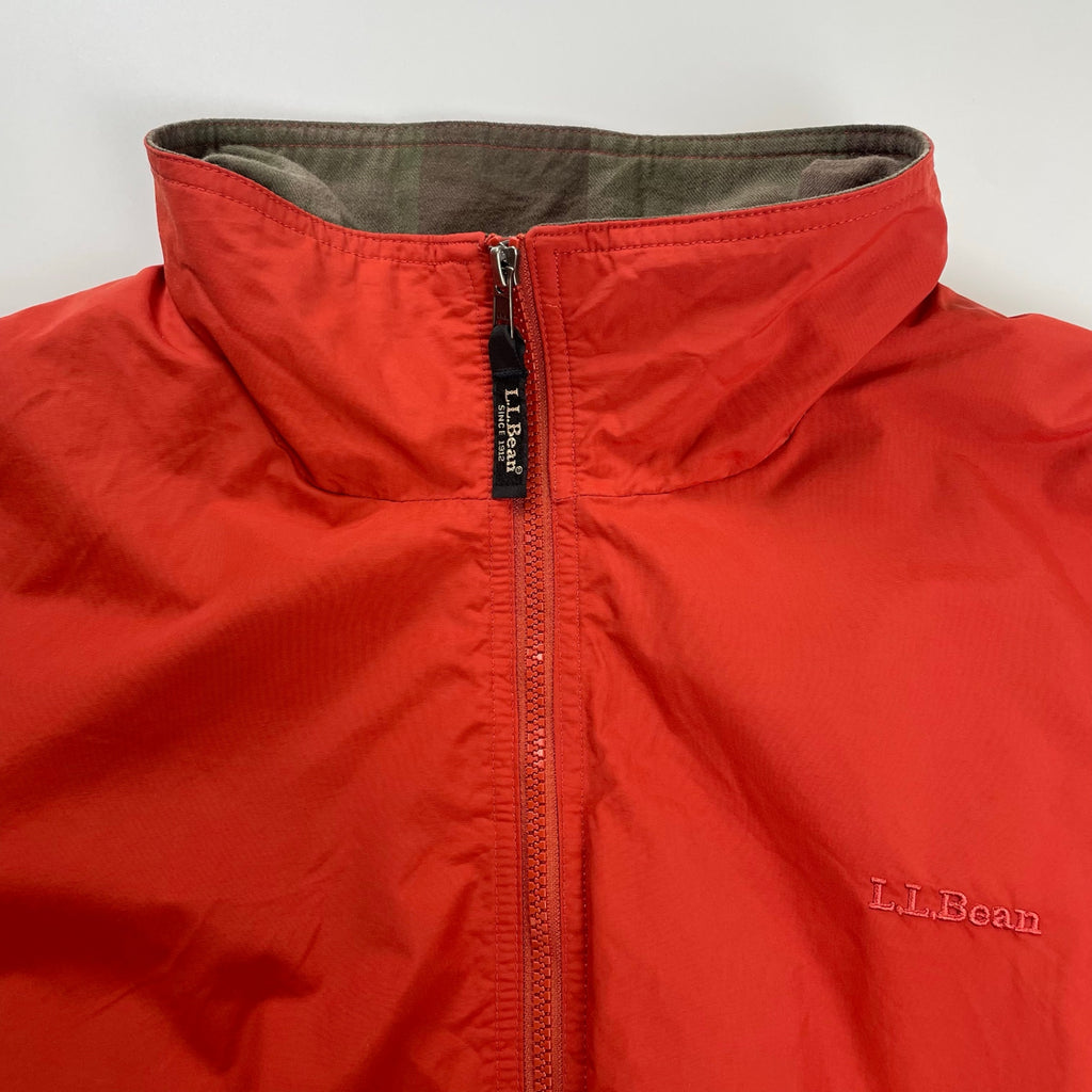 L.L. Bean エルエルビーン / ウォームアップジャケット チェック裏地 マットオレンジ SIZE:XXL