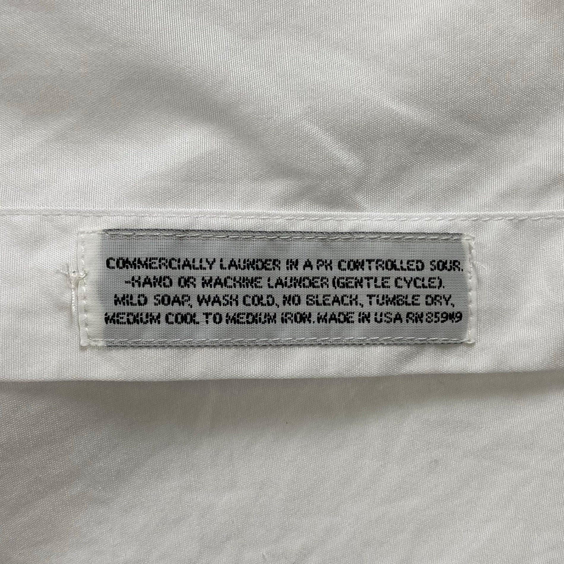 INDIVIDUALIZED SHIRTS インディビジュアライズド シャツ / セミワイド ショートカラー ワイドコットンシャツ USA製 SIZE:L