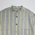 CABaN キャバン / ストライプバンドカラーシャツ 参考定価：30,000程度 SIZE:L