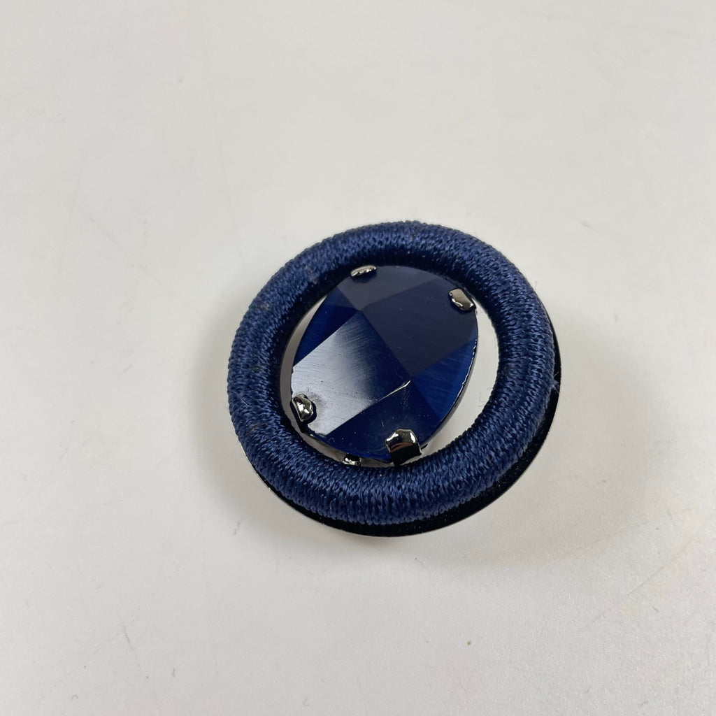 ARMANI / サークルストーンイヤリング ネイビー