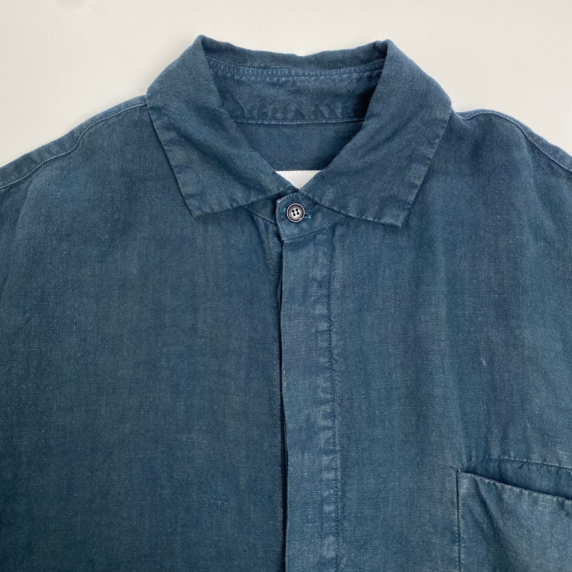 nonnotte × bridge ノノット ブリッジ / 別注 リネンシャツ 青銅色 25年夏発売  SIZE:FREE