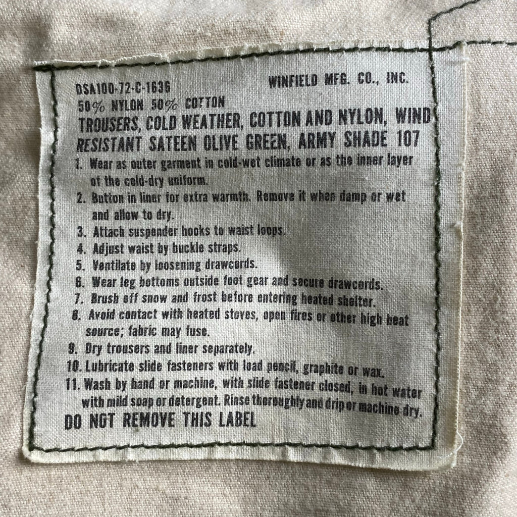 ミントコンディション US ARMY / 72年製 M-65後期 ミリタリーカーゴパンツ SIZE:SMALL-REGULAR