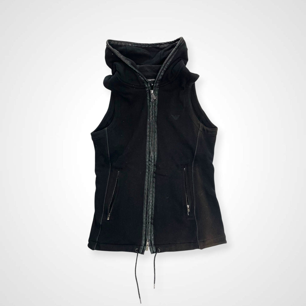 EMPORIO ARMANI エンポリオ アルマーニ / アーカイブフーディーベスト ブラック SIZE:44