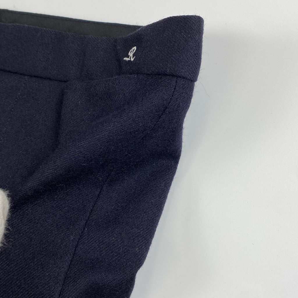 【04AW wave期】 RAF SIMONS ラフシモンズ / エンブロイダリー ミニマル スラックス ネイビー SIZE:46