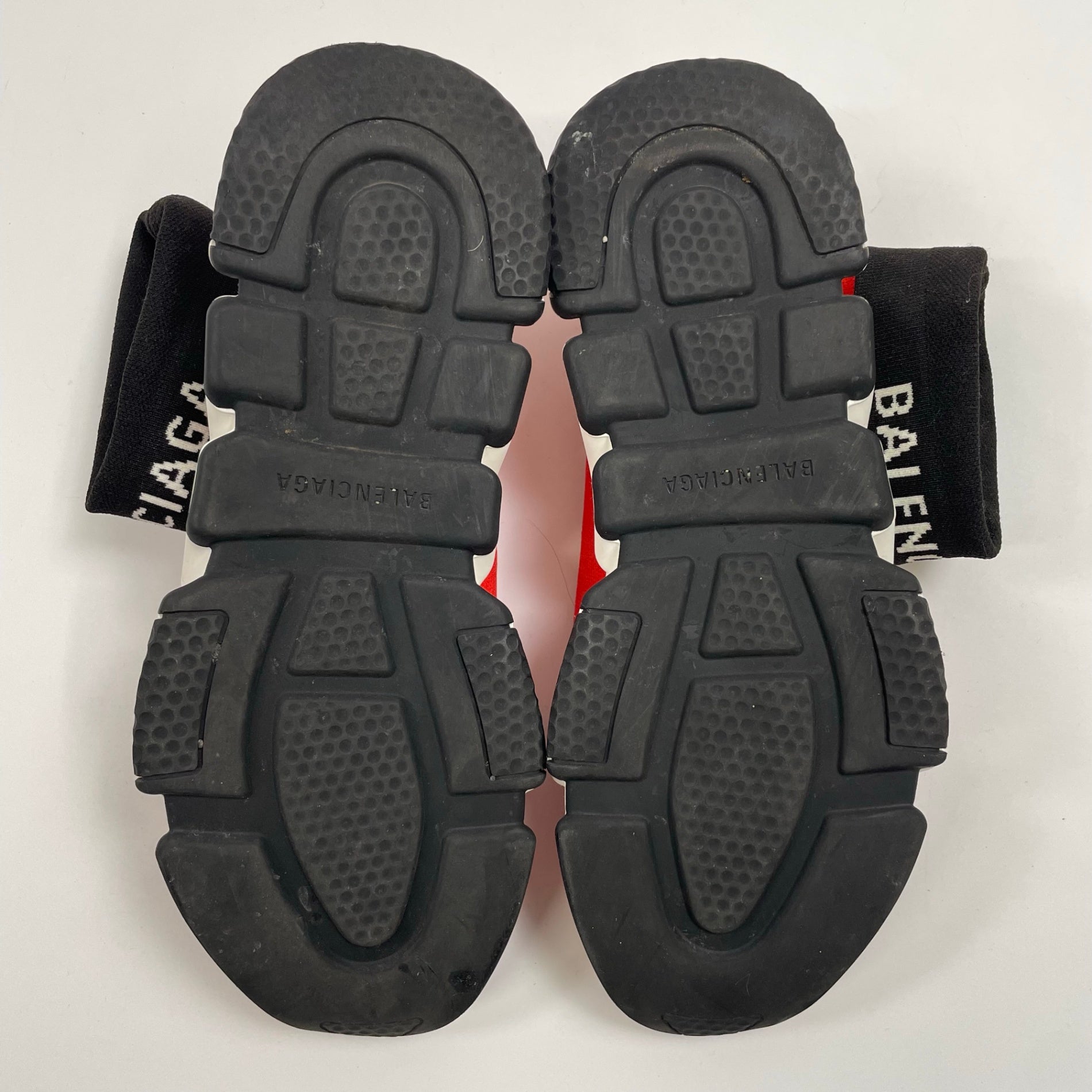 BALENCIAGA バレンシアガ / SPEED TRAINER CUFFED ロゴ レッド×ブラック 参考定価：130,000程度 SIZE:28.5