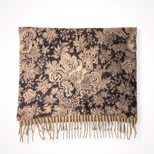 AGNONA / 総柄カシミヤマフラー 参考定価：110,000程度