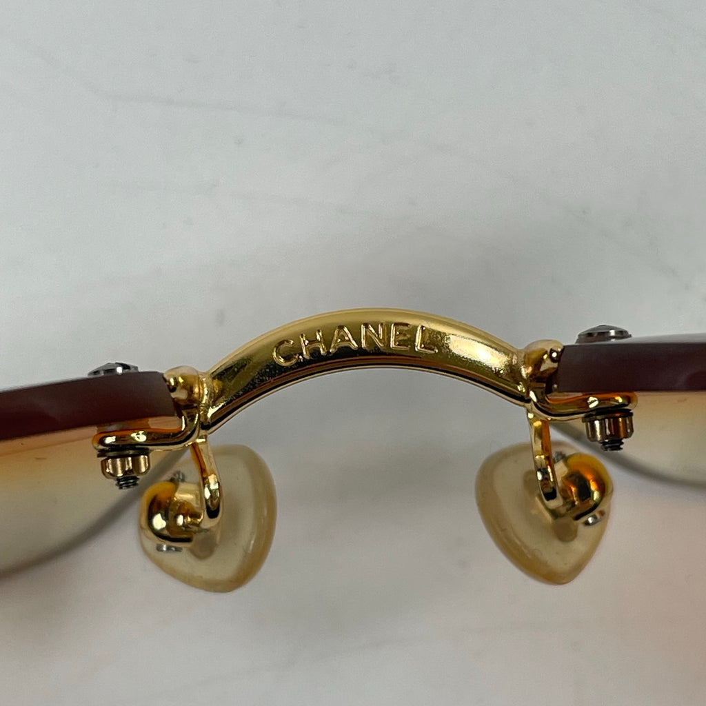 CHANEL / ココマーク リムレスサングラス 4017-D SIZE:62□17 120