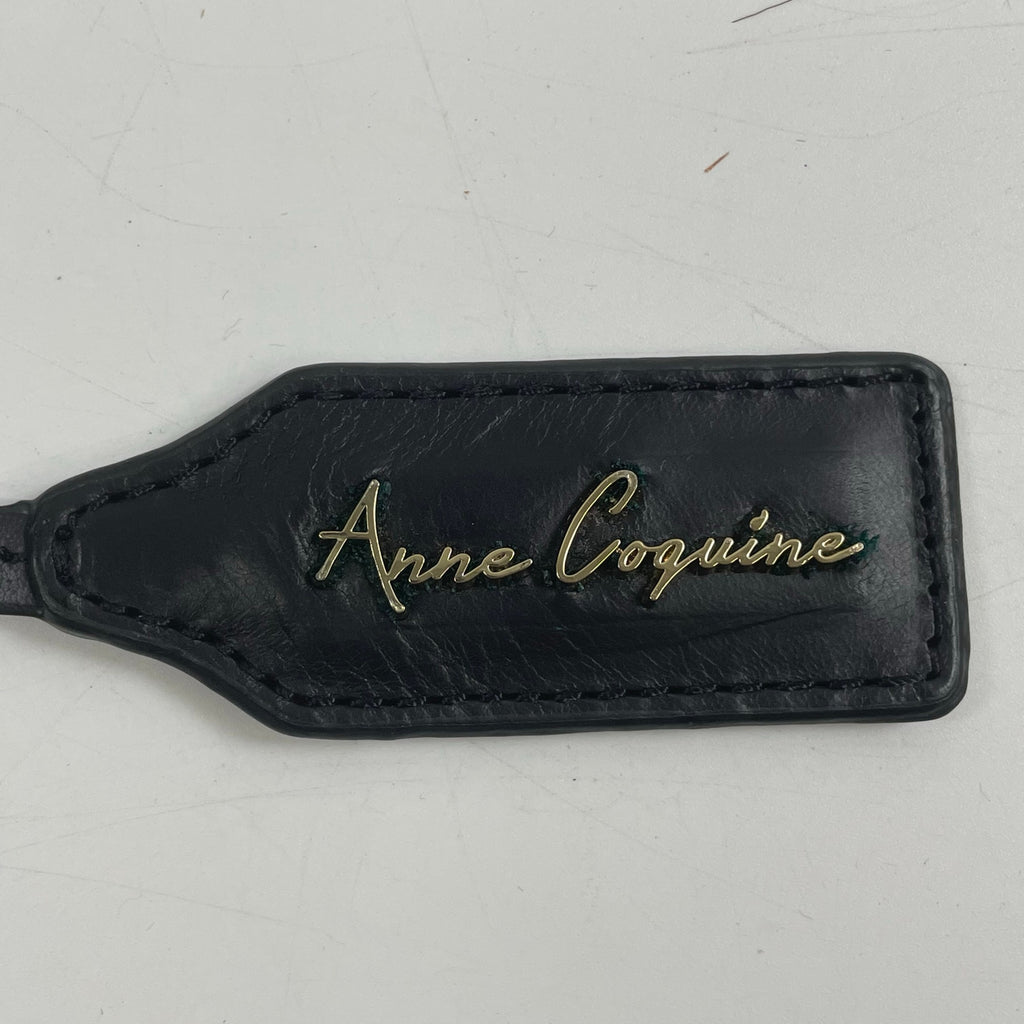 Anne Coquine / クロア付カウレザーハンドバッグ 未使用品 ブラック 参考定価：35,000程度