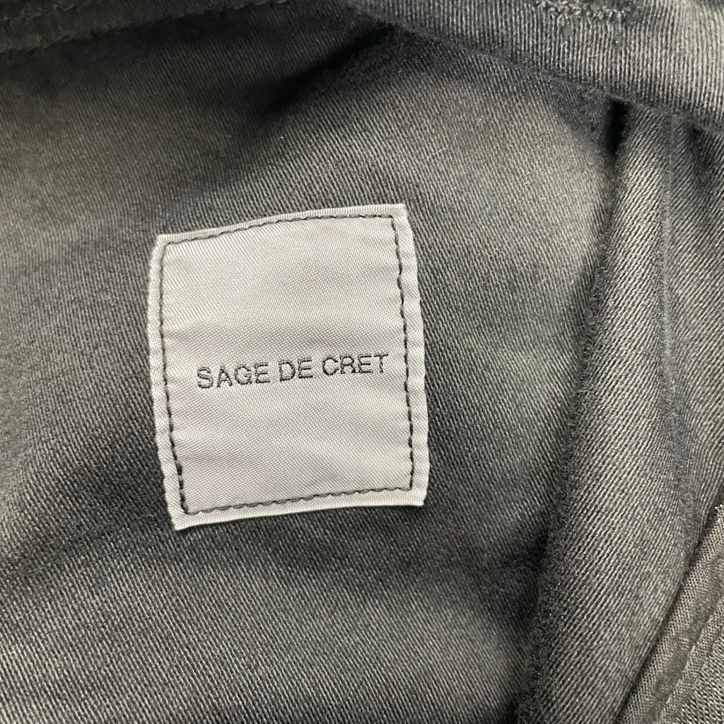 SAGE DE CRET サージュデクレ BEAMS取扱い / 製品染めコットンリネンカーゴパンツ 未使用品 ブラック 参考定価：22,000+tax SIZE:L