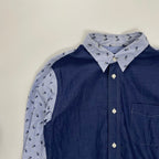 JUNYA WATANABE COMME des Garcons MAN ジュンヤワタナベ コムデギャルソン メン / フラワー刺繍切替シャツ 日本製 SIZE:S