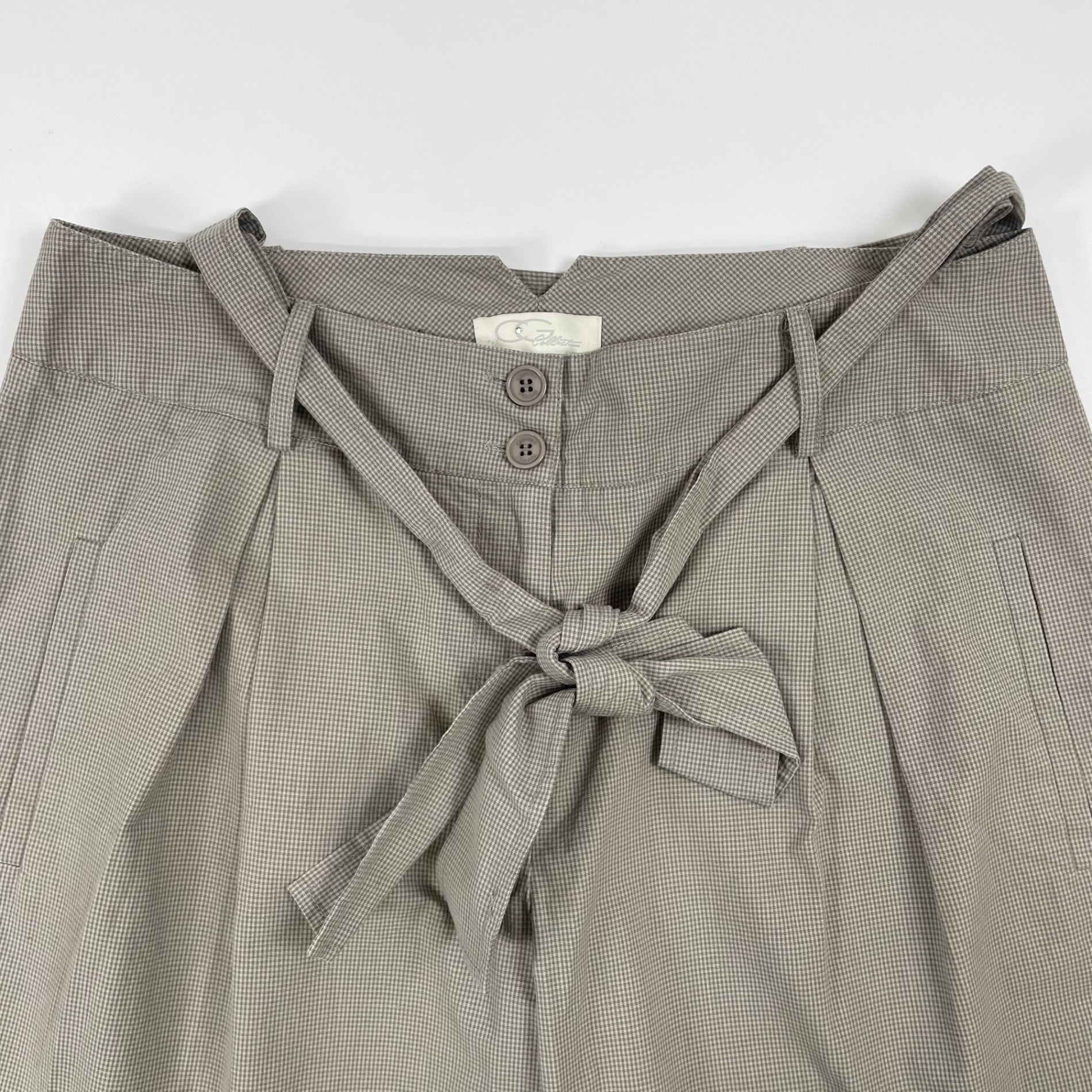 CRISTINA GAVIOLI / コットンリネンベルテッドハーフパンツ SIZE:46