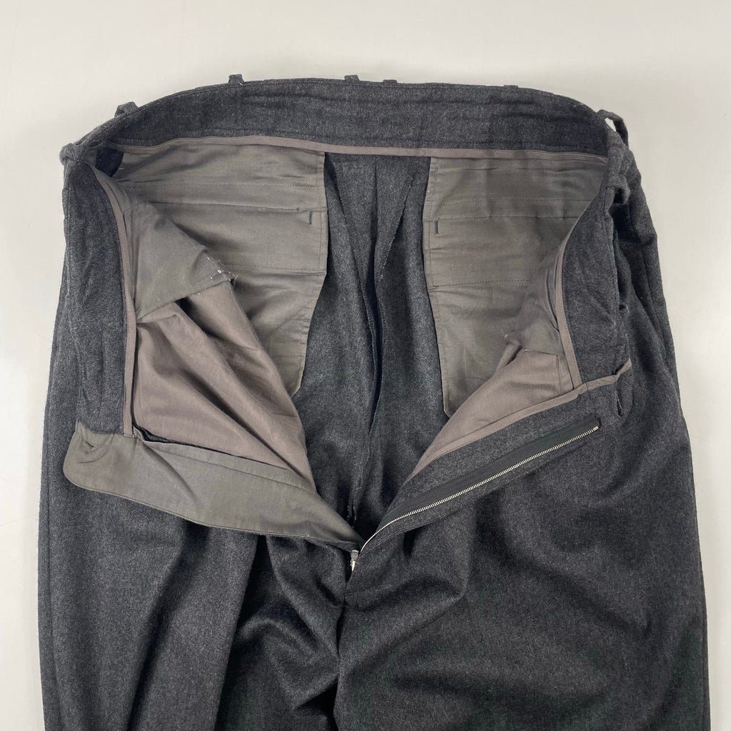 nonnotte / Shadow Herringbone Flannel Draping 5-Tuck Wide Trousers 参考定価：53,000+tax SIZE:4