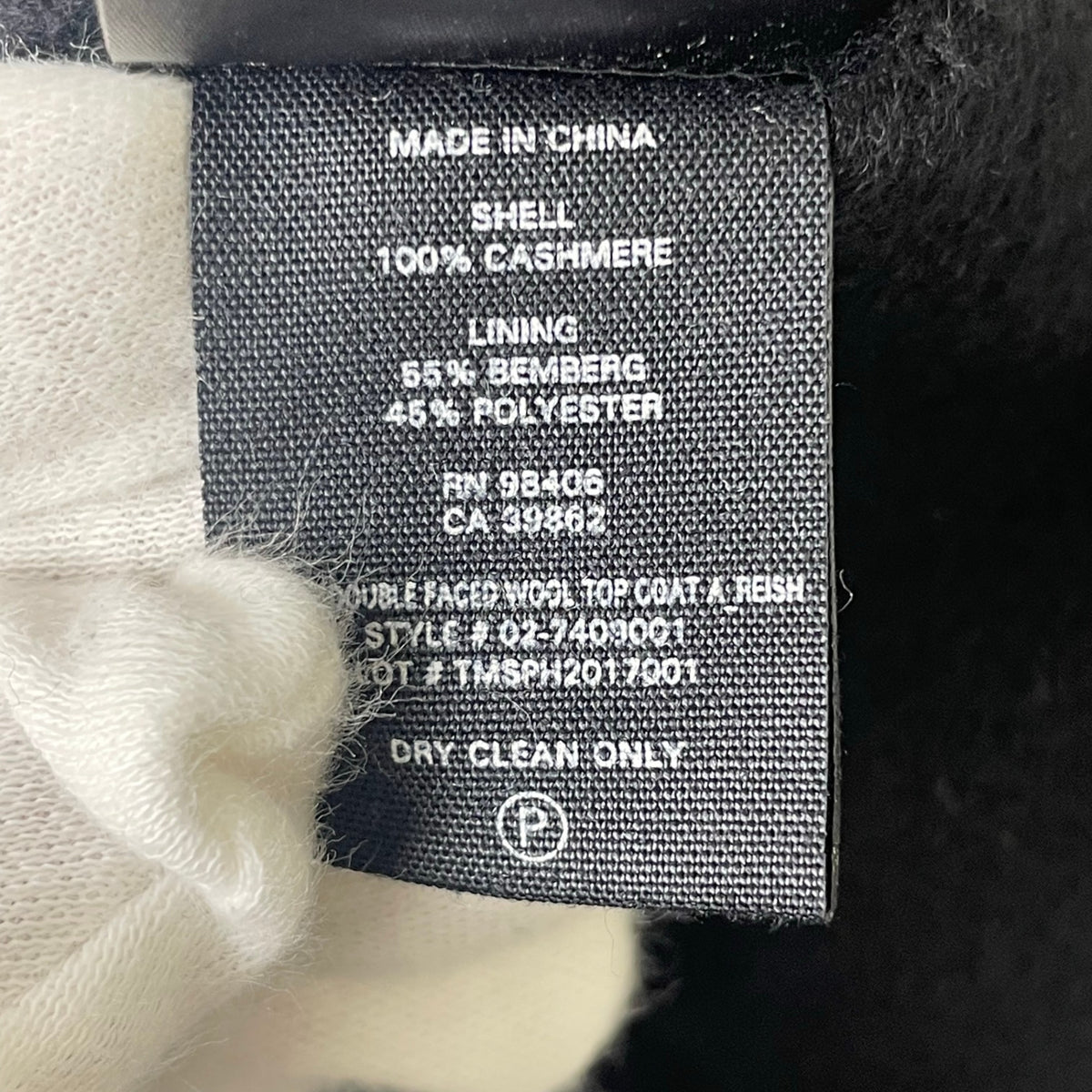 Theory / ピュアカシミヤ ダブルフェイスコート 参考定価：168,000+tax SIZE:XXS(M-L程度)