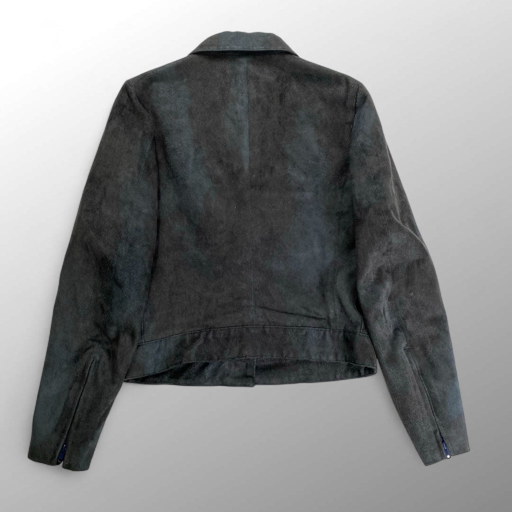 VINTAGE ABAHOUSE アバハウス O・9 18 / 短丈 ダーティ加工 ヴィンテージエコレザージャケット SIZE:2(M程度)