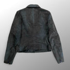 VINTAGE ABAHOUSE アバハウス O・9 18 / 短丈 ダーティ加工 ヴィンテージエコレザージャケット SIZE:2(M程度)