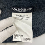 DOLCE＆GABBANA ドルチェアンドガッバーナ / ロゴチャーム アルパカニット帽 グレー
