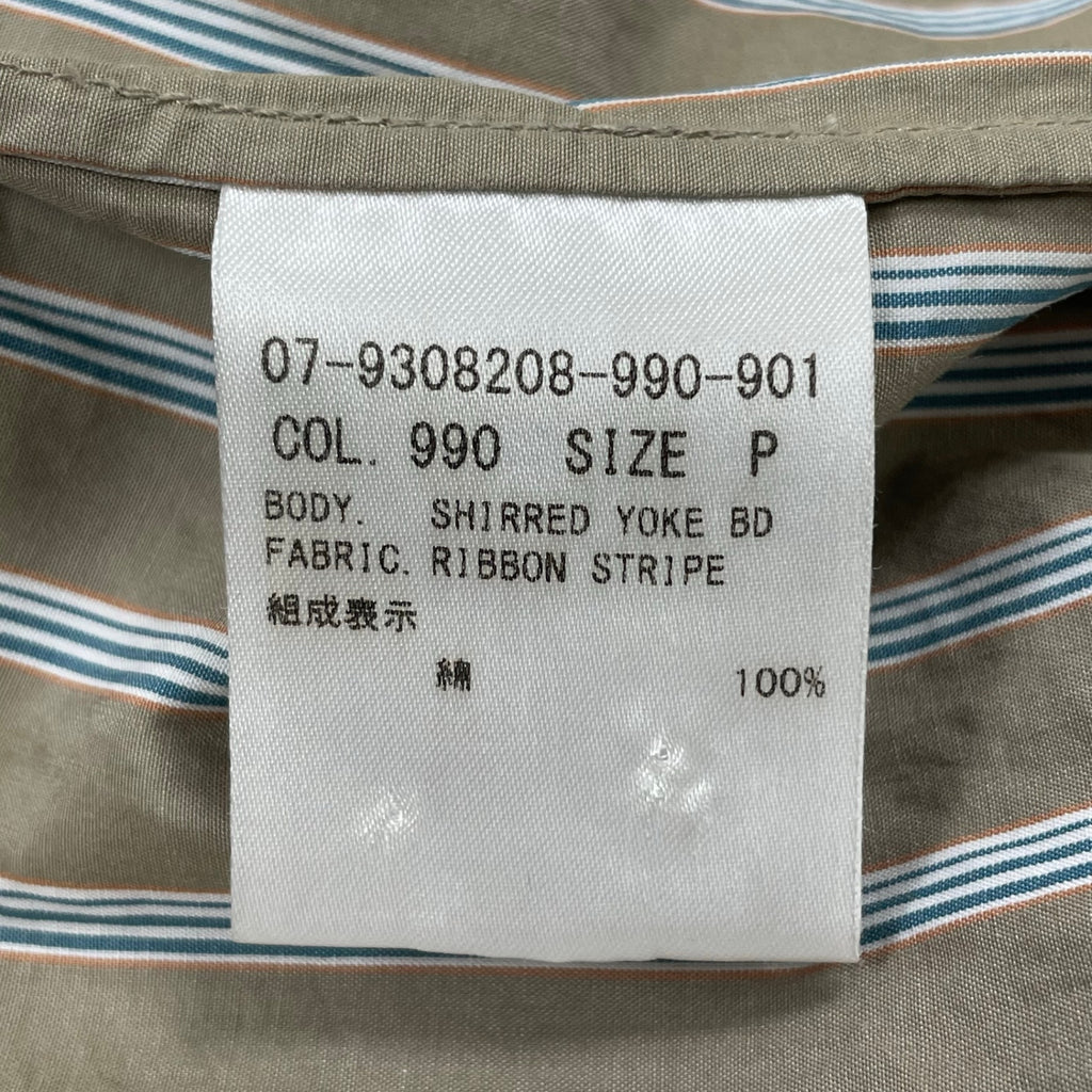 Theory セオリー / カラーレスギャザーストライプシャツ 参考定価：22,000程度 SIZE:P