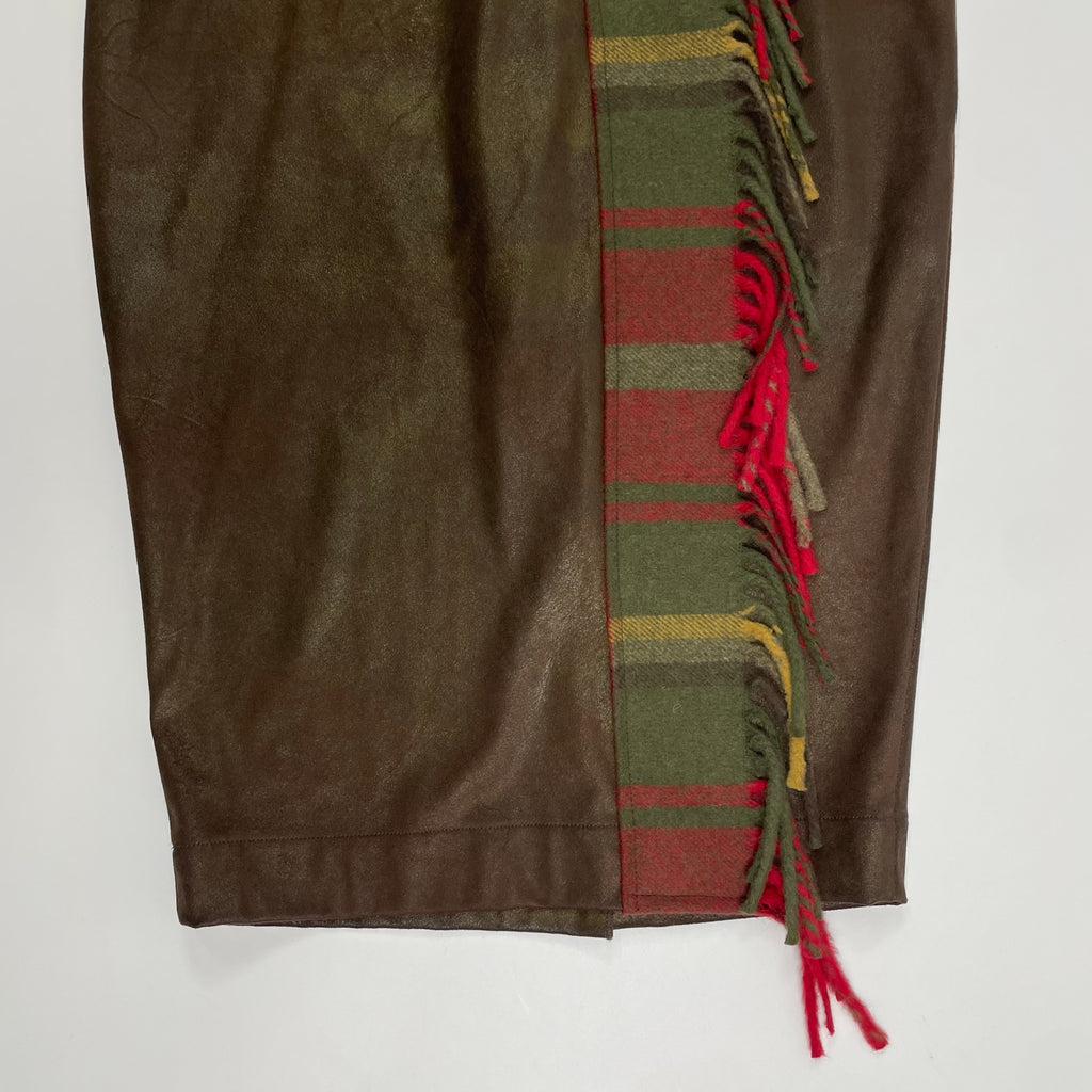 VIRGINIA BIZZI ヴァージニア ビッツィ / フリンジ切替タイトスカート H.P. FRANCE取り扱い 参考定価：35,000程度 SIZE:42