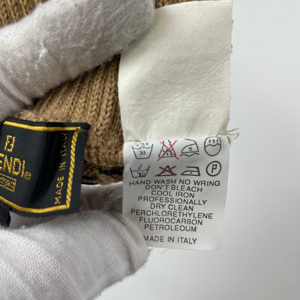 FENDI / チェック柄ニットグローブ 参考定価：45,000程度