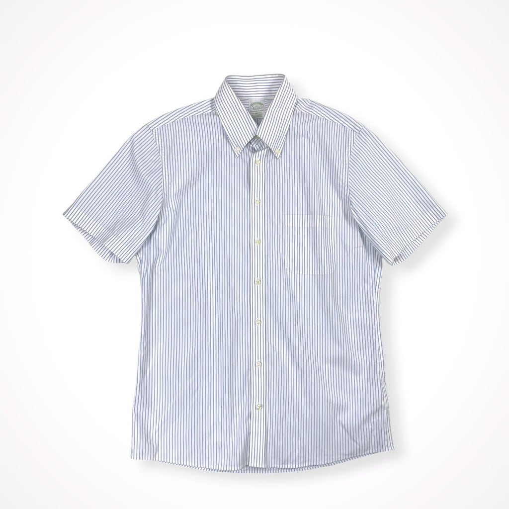 Brooks Brothers / 半袖ストライプシャツ 参考定価：16,000程度 SIZE:15 1/2(L程度)