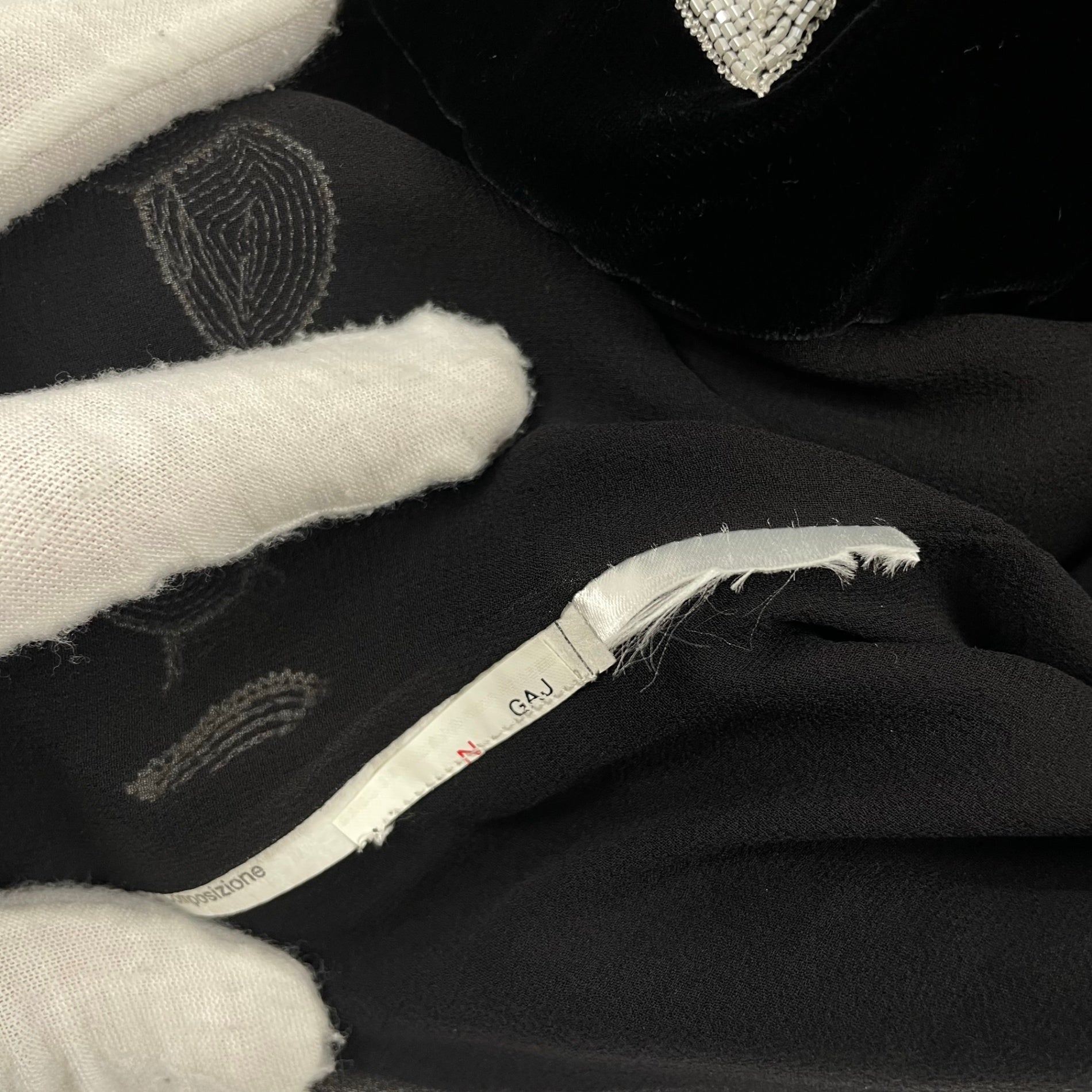 GIORGIO ARMANI / ベロアリュネビルブラウス 参考定価：350,000程度 SIZE:42