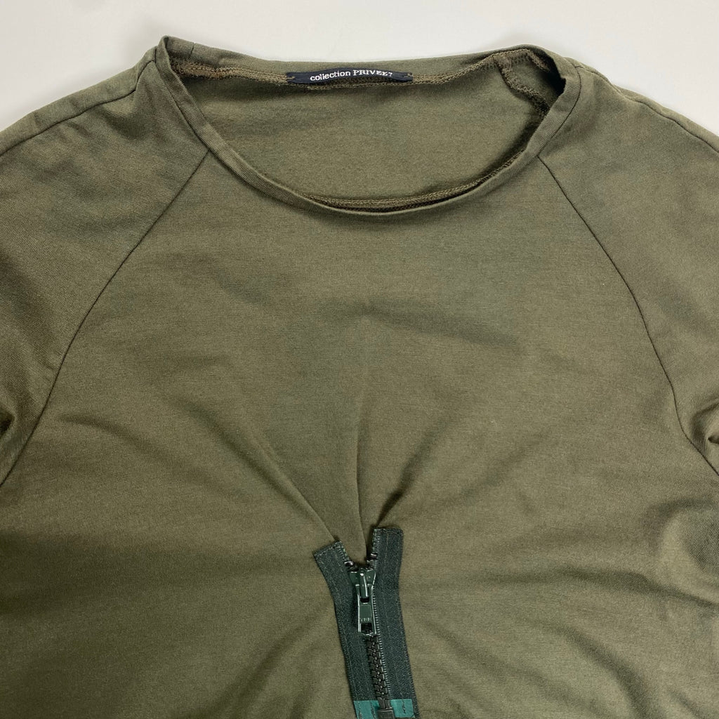 collection PRIVEE? コレクション プリヴェ / ジップデザインクロップドカットソー H.P FRANCE取扱い SIZE:40