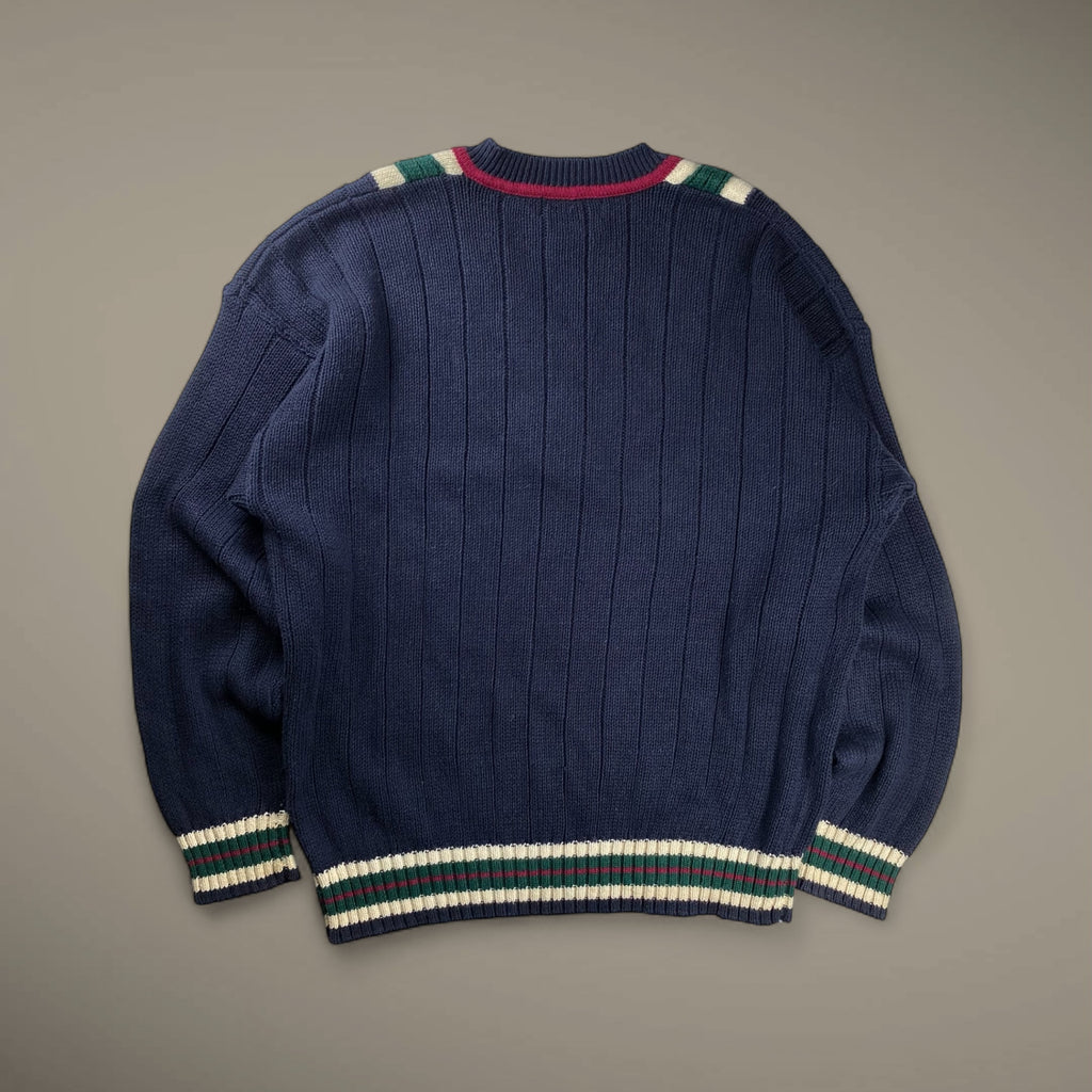 古着 AMERICAN WEEKEND アメリカン ウィークエンド / チルデン 3D ニット コットンリネン SIZE:XL