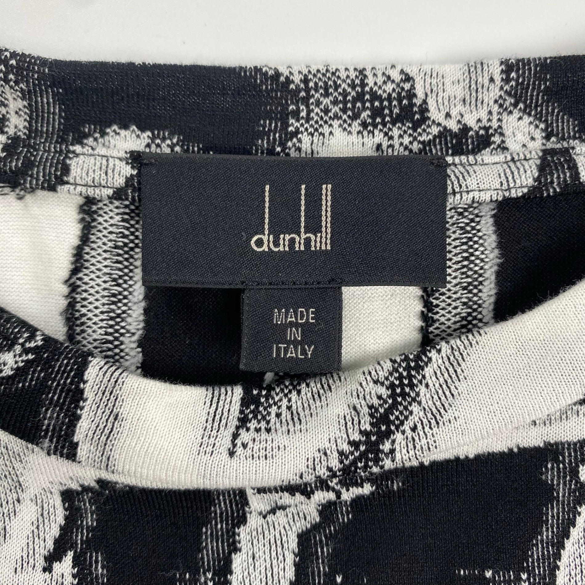 【極美品】 dunhill ダンヒル / GEAR ジャガード Tシャツ 総柄 Gear Short Sleeve T-Shirt 参考定価：60,000程度 SIZE:L