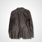 DKNY ダナキャラン ニューヨーク / VINTAGEラムレザージャケット ブラウン SIZE:4