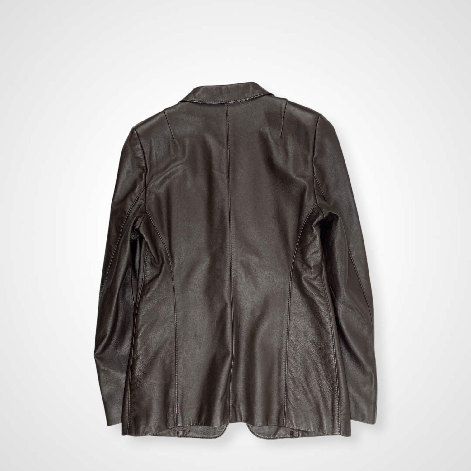 DKNY ダナキャラン ニューヨーク / VINTAGEラムレザージャケット ブラウン SIZE:4