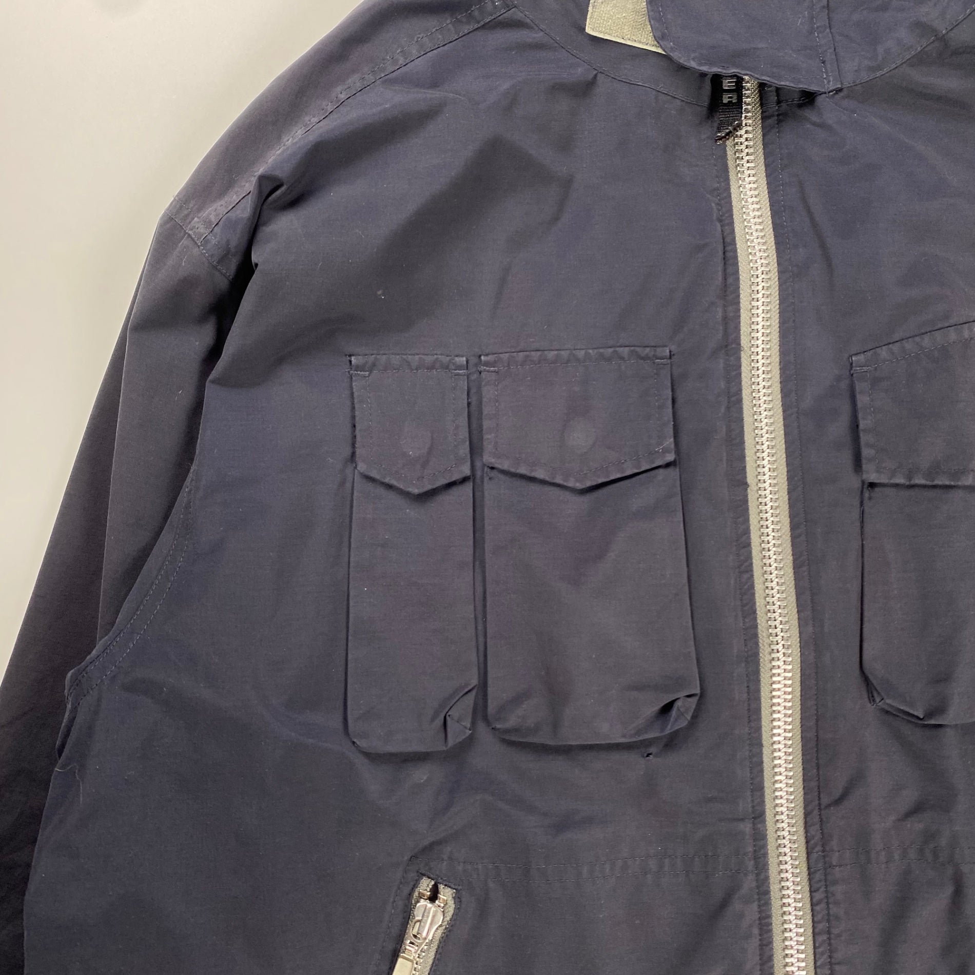 【LIMITTED ISSUE】 VINTAGE 90-00s TOMMY HILFIGER トミーヒルフィガー / COTTON NYLON TECH JACKET タクティカル ミリタリー フライトジャケット SIZE:L