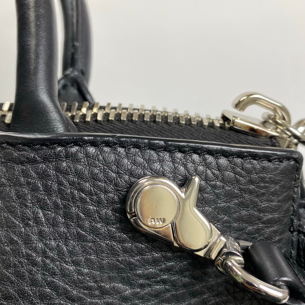 Alexander Wang アレキサンダーワン / フラップ ボールスタッズ レザー2WAY ショルダー バッグ ブラック シルバー