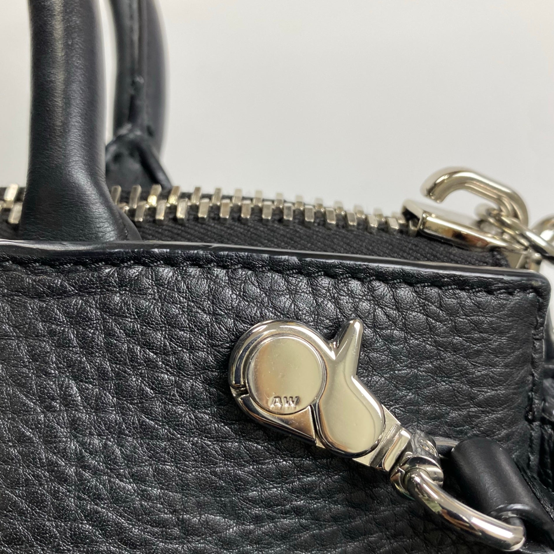 Alexander Wang アレキサンダーワン / フラップ ボールスタッズ レザー2WAY ショルダー バッグ ブラック シルバー