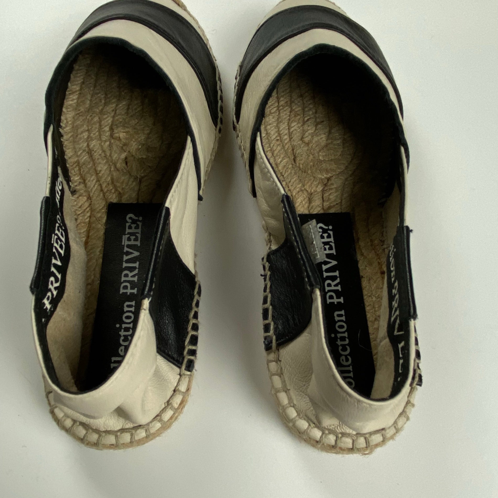 collection PRIVEE? コレクション プリヴェ / レザー ボーダー エスパドリーユ H.P FRANCE取扱い 参考定価：30,000程度 SIZE：35