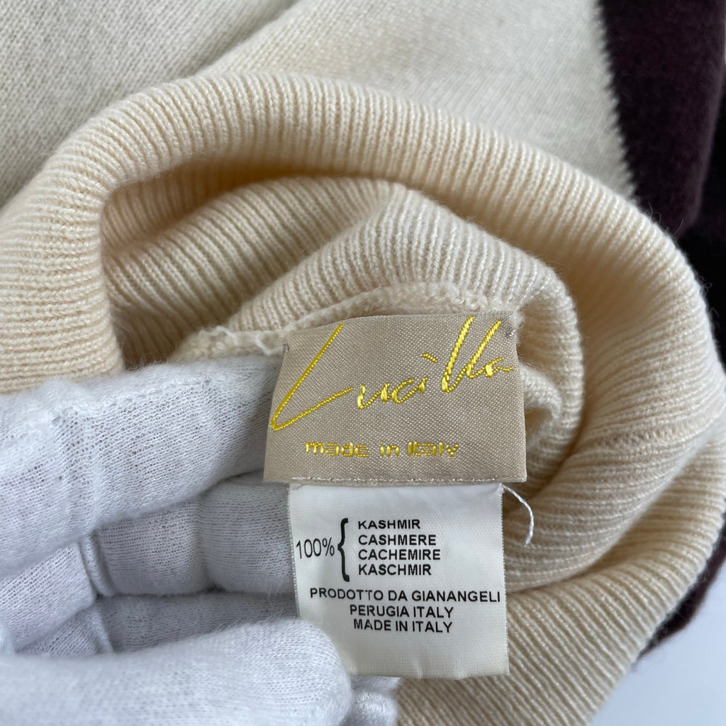 Gianangeli Knitwear Factory ジャンアンジェリ・ニットウェア・ファクトリー / カシミヤタートルネックニット 2トーン SIZE:42
